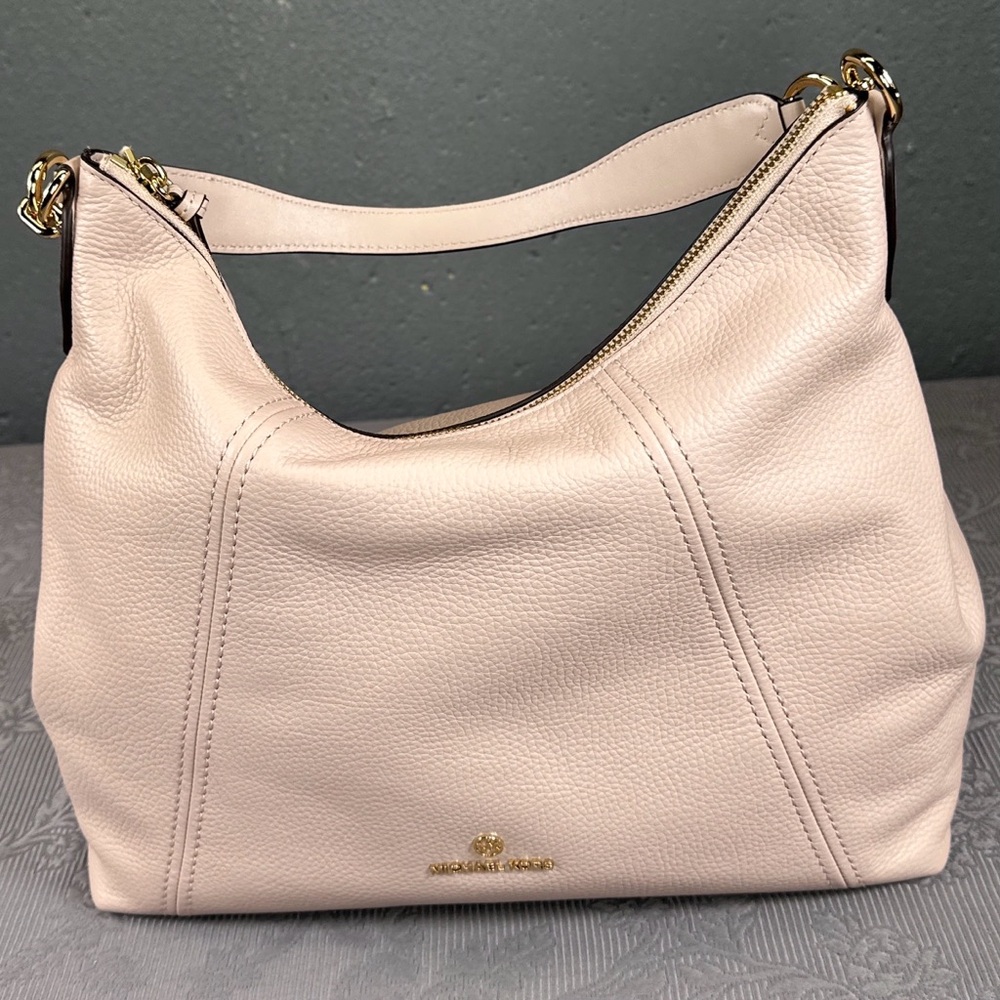 MICHAEL KORS Sienna Soft Pink Pebbled Leather Large Convertible Shoulder/Hobo - Picture 8 of 14